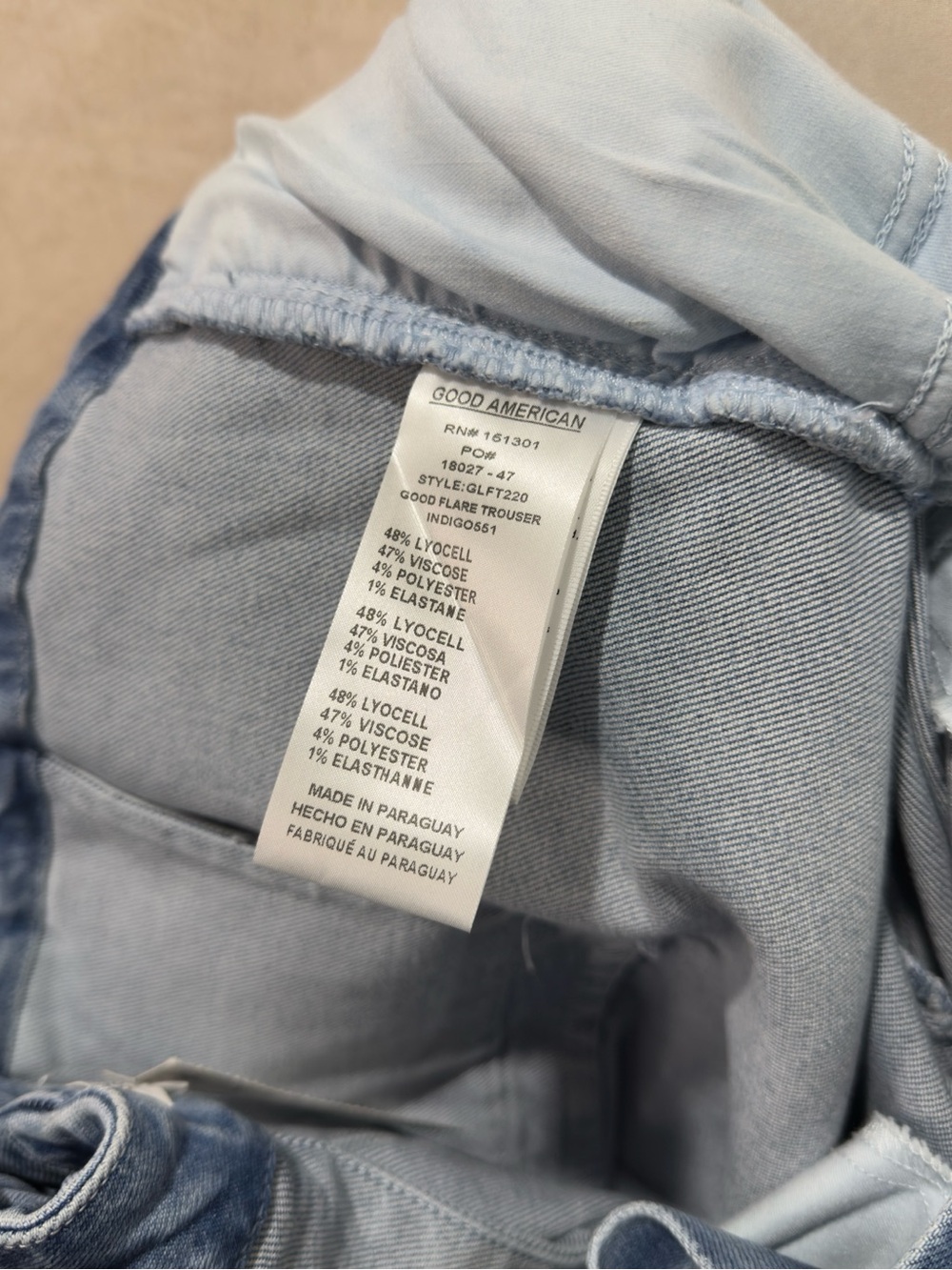Good American Good Flare Trouser Jeans Plus Size 26 (26W) Indigo 551 NWT - Picture 15 of 16